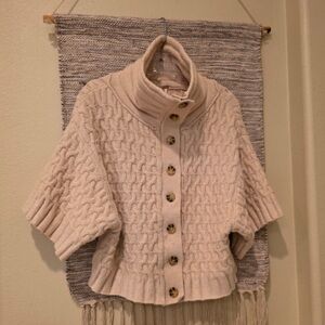 Free People Cozy Cream Cable Knit Sweater size XS NWOT
